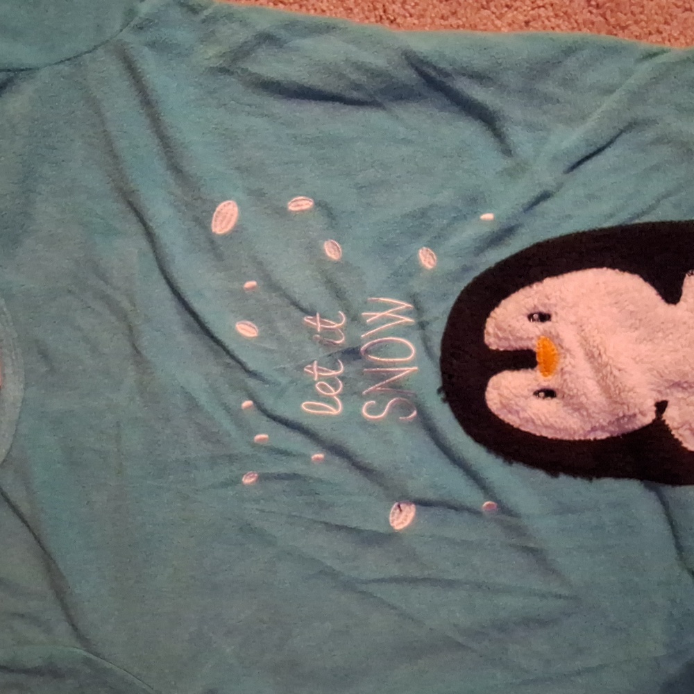 Let it snow penguin pajama shirt